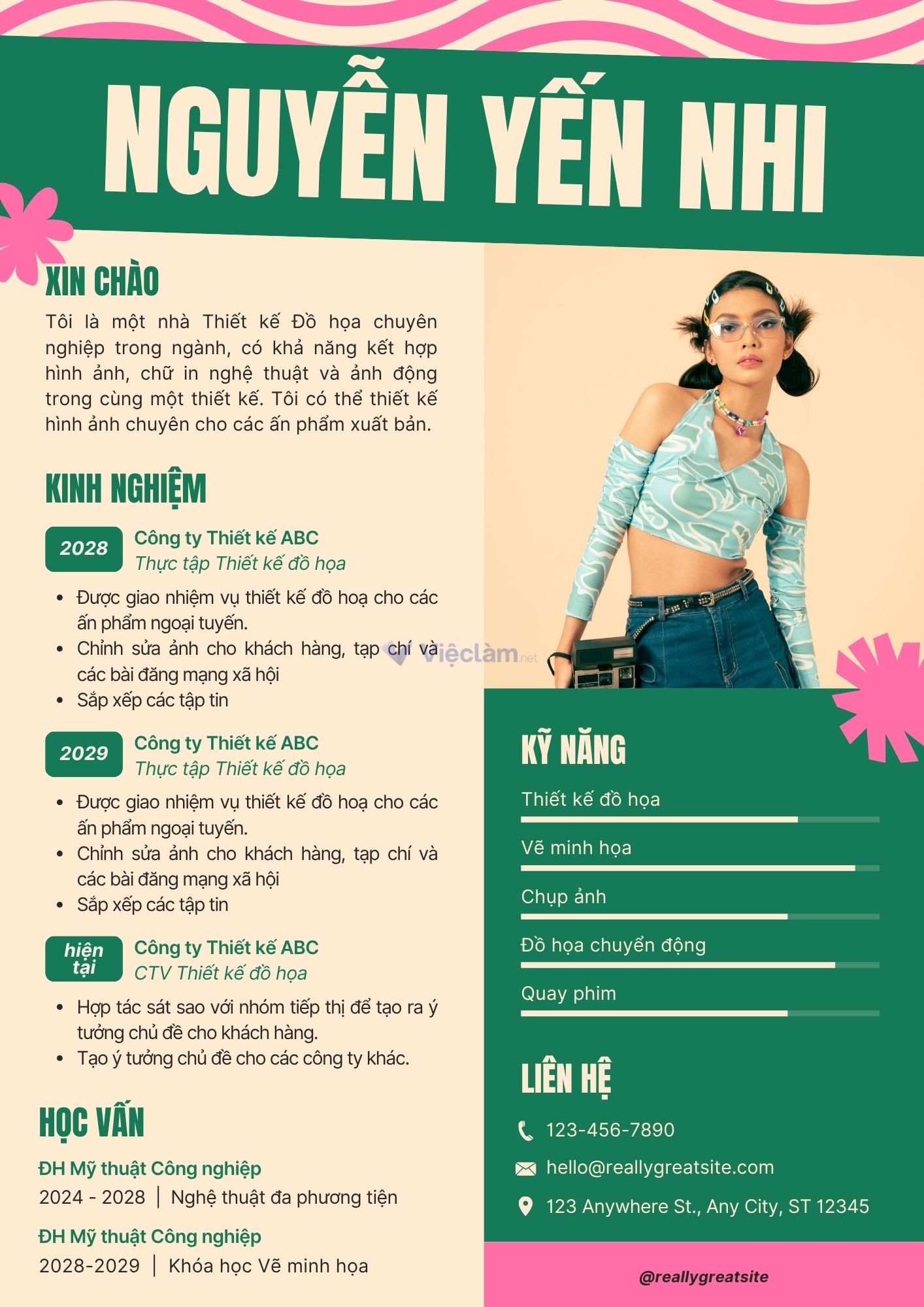 Mẫu CV sáng tạo, phá cách