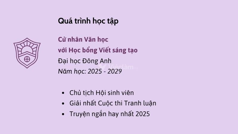 Quá trình học tập