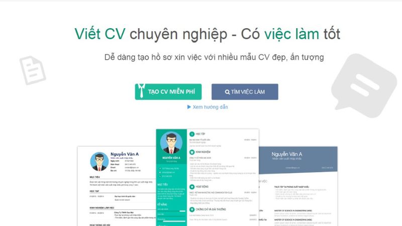 Download mẫu CV xin thực tập miễn phí