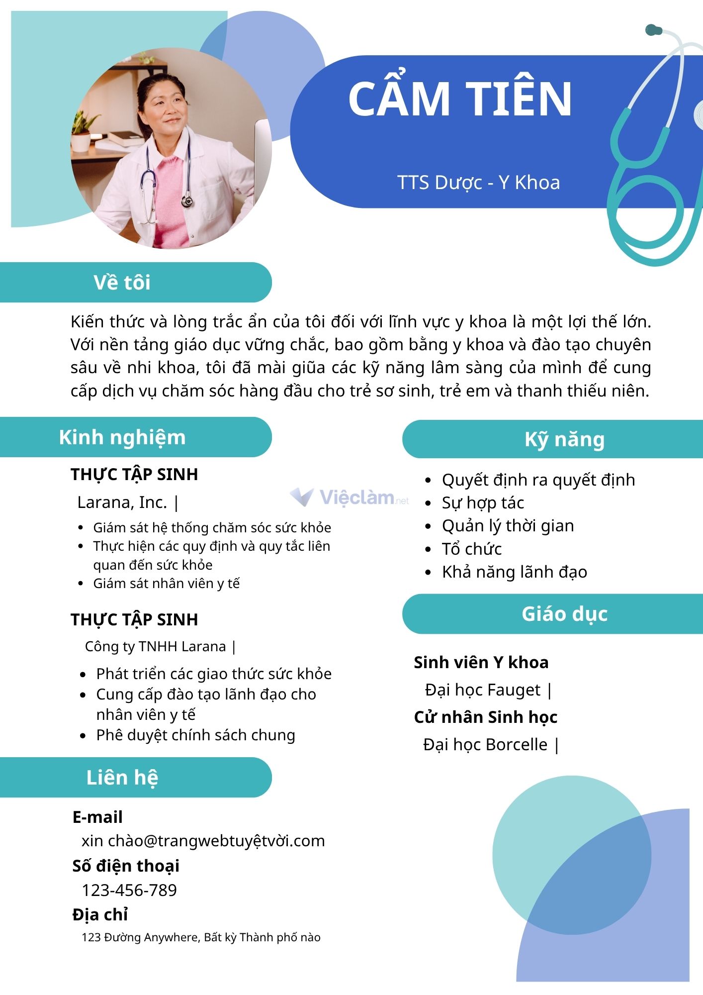 Mẫu CV sinh viên năm nhất ngành Dược phẩm