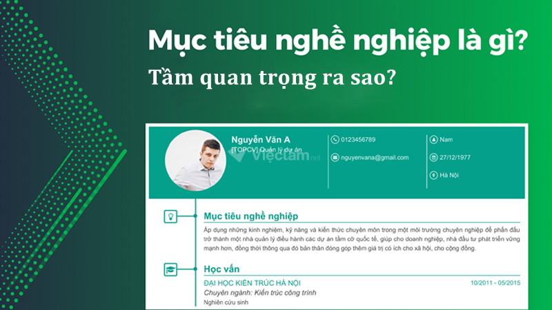 Tầm quan trọng của mục tiêu nghề nghiệp trong CV
