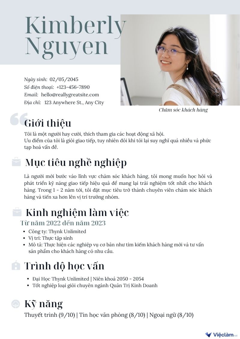 Mục tiêu nghề nghiệp cho người chưa có kinh nghiệm
