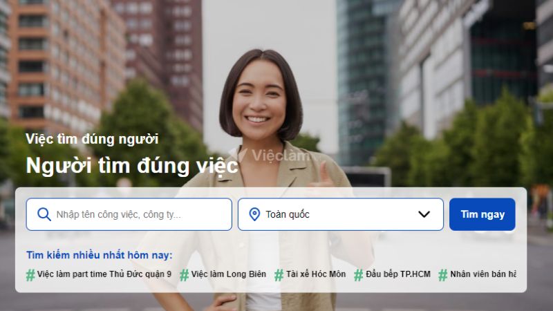 Tìm việc trực tuyến qua trang tuyển dụng Vieclam.net