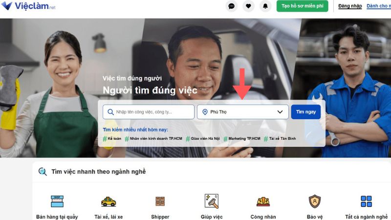 Tìm việc làm trên Vieclam.net