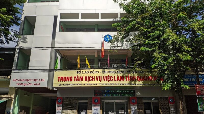 Trụ sở chính Trung tâm giới thiệu việc làm Quãng Ngãi (Nguồn: Mytour.vn)