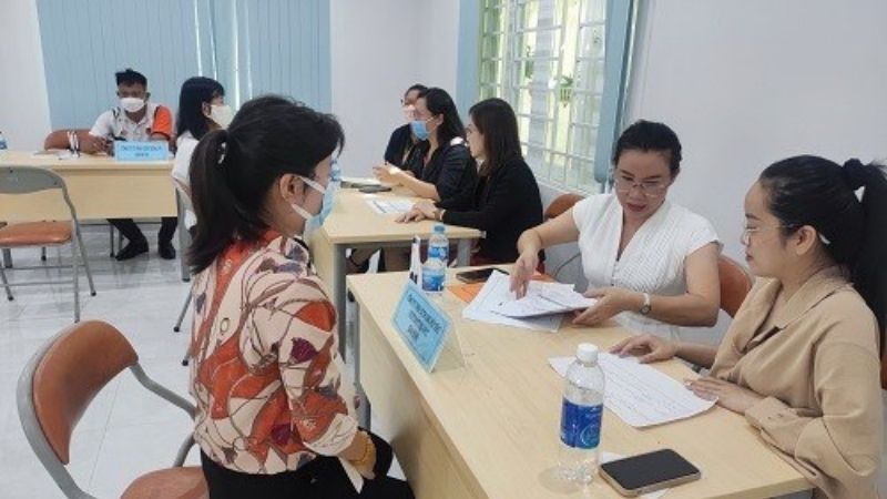 Phòng làm việc và tiếp người lao động tại trung tâm giới thiệu việc làm Vũng Tàu (Nguồn: Báo Lao Động)