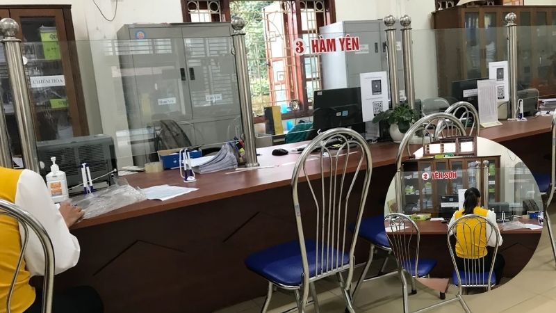 Khu vực tiếp nhận hồ sơ, tư vấn người lao động tại TTDVVL Tuyên Quang