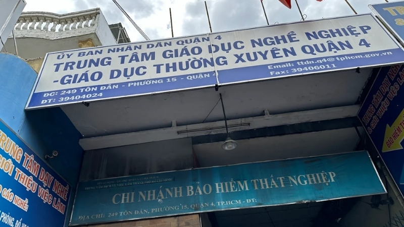 Chi nhánh Bảo hiểm thất nghiệp Quận 4 trên đường Tôn Đản