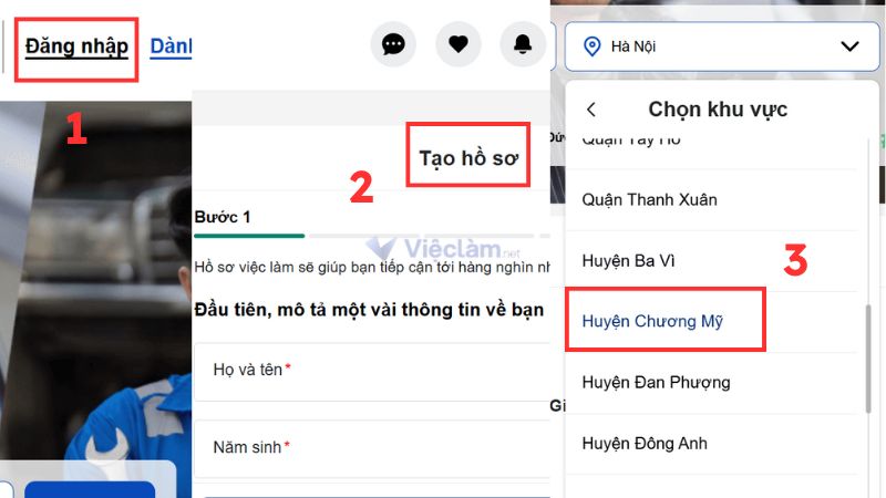 Tìm việc làm huyện Chương Mỹ trên website Vieclam.net