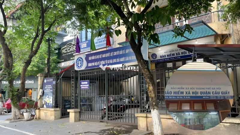 Trụ sở Cơ quan Bảo hiểm xã hội quận Cầu Giấy trên đường Trần Đăng Ninh