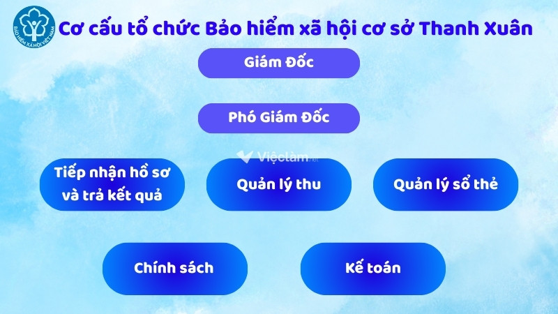 Cơ cấu tổ chức Bảo hiểm xã hội cơ sở Thanh Xuân