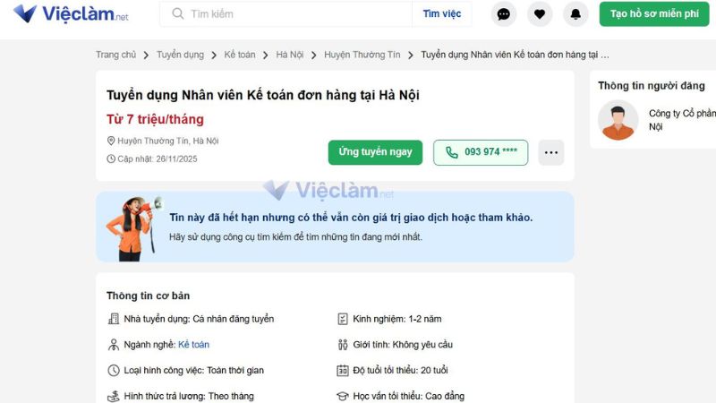 Chọn Ứng tuyển ngay