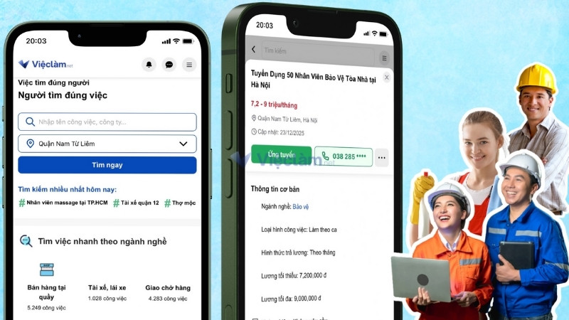 Tìm việc làm quận Nam Từ Liêm uy tín, dễ dàng trên Vieclam.net 