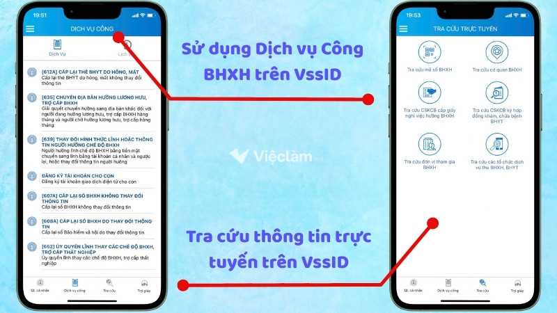 VssID có chức năng tra cứu thông tin và giải quyết một số thủ tục BHXH đơn giản