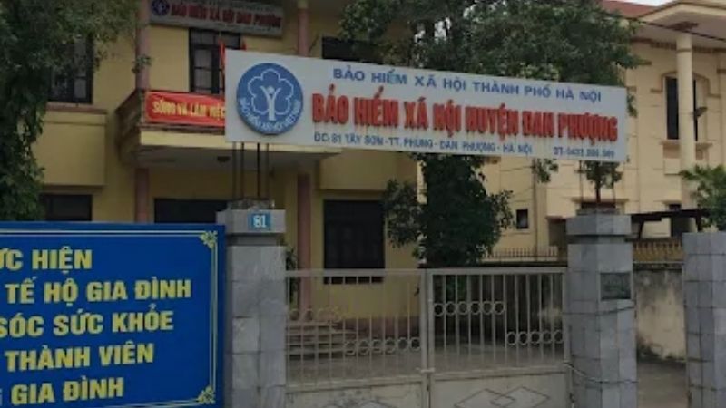 Trụ sở của Bảo hiểm Xã hội huyện Đan Phượng.