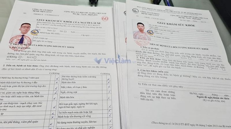 Giấy khám sức khỏe do các cơ sở y tế cấp Quận/Huyện cấp