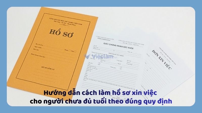 Hồ sơ xin việc cho người chưa đủ tuổi theo đúng quy định
