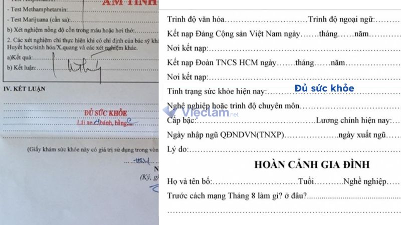 Cách ghi tình trạng sức khỏe theo Giấy khám sức khỏe