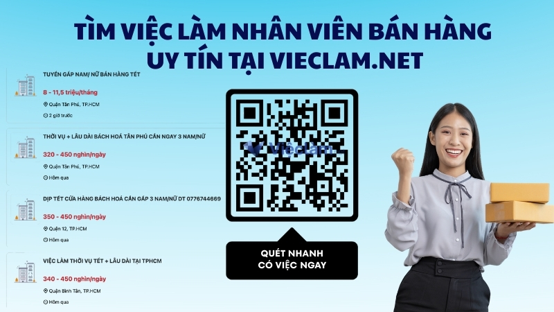 Tìm việc làm nhân viên bán hàng uy tín tại Vieclam.net