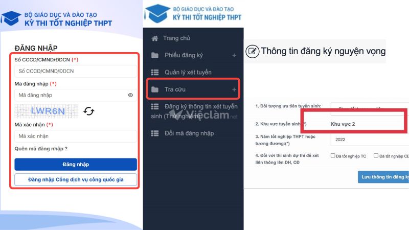 Cách xác định khu vực tuyển sinh
