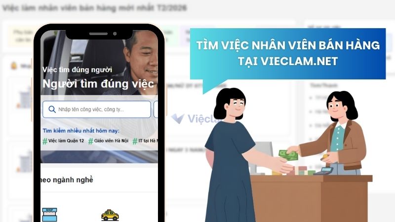 Tìm việc nhân viên bán hàng dễ dàng tại Vieclam.net