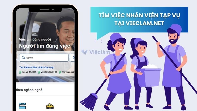 Tìm việc tạp vụ uy tín tại Vieclam.net 