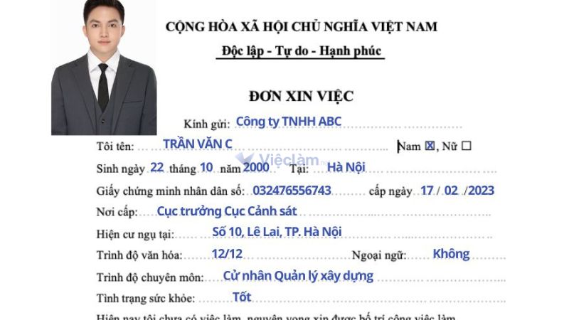 Hướng dẫn cách ghi chi tiết đơn xin việc ngành xây dựng