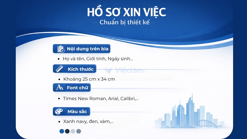 Chuẩn bị thiết kế bìa hồ sơ xin việc file word