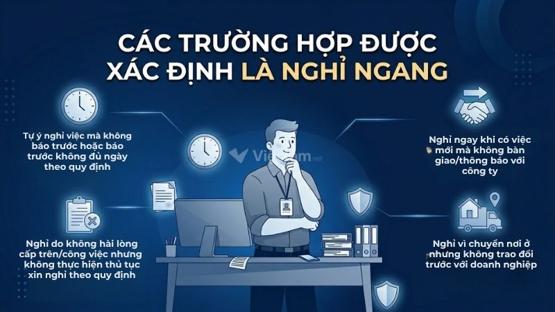 4 trường hợp được xác định là nghỉ ngang