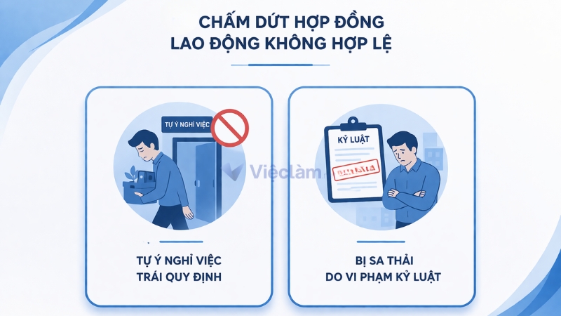 Trường hợp chấm dứt hợp đồng lao động không hợp lệ