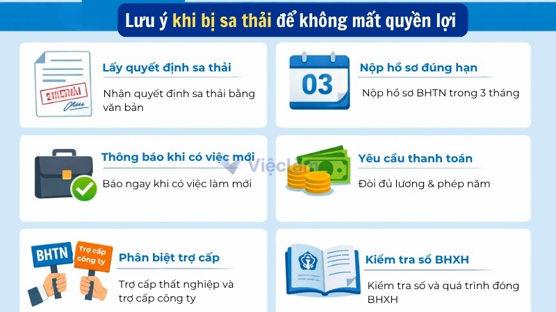 Lưu ý cần biết để người lao động bị sa thải không bị mất quyền lợi