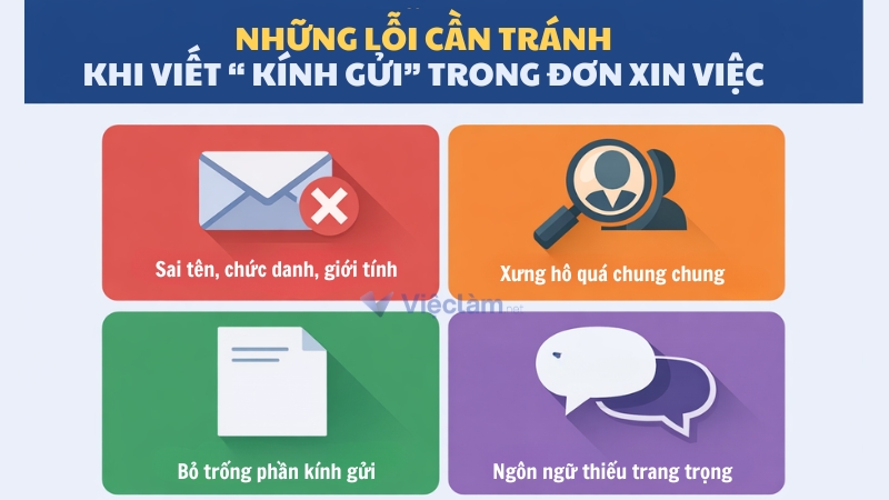 Những lỗi cần tránh khi viết phần Kính gửi trong đơn xin việc
