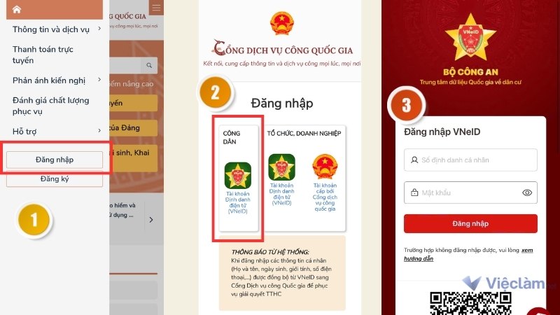 Hướng dẫn chi tiết cách Đăng nhập vào hệ thống Cổng Dịch vụ Công Quốc gia