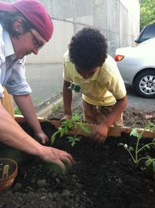 Gardening. (Not pictured: chicken).