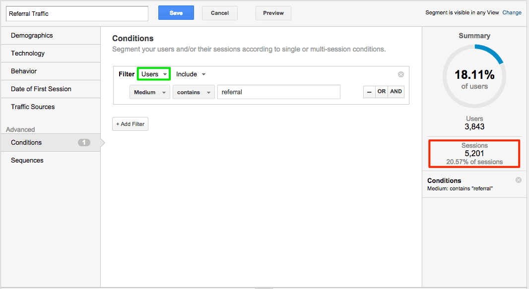 segmentation users data type