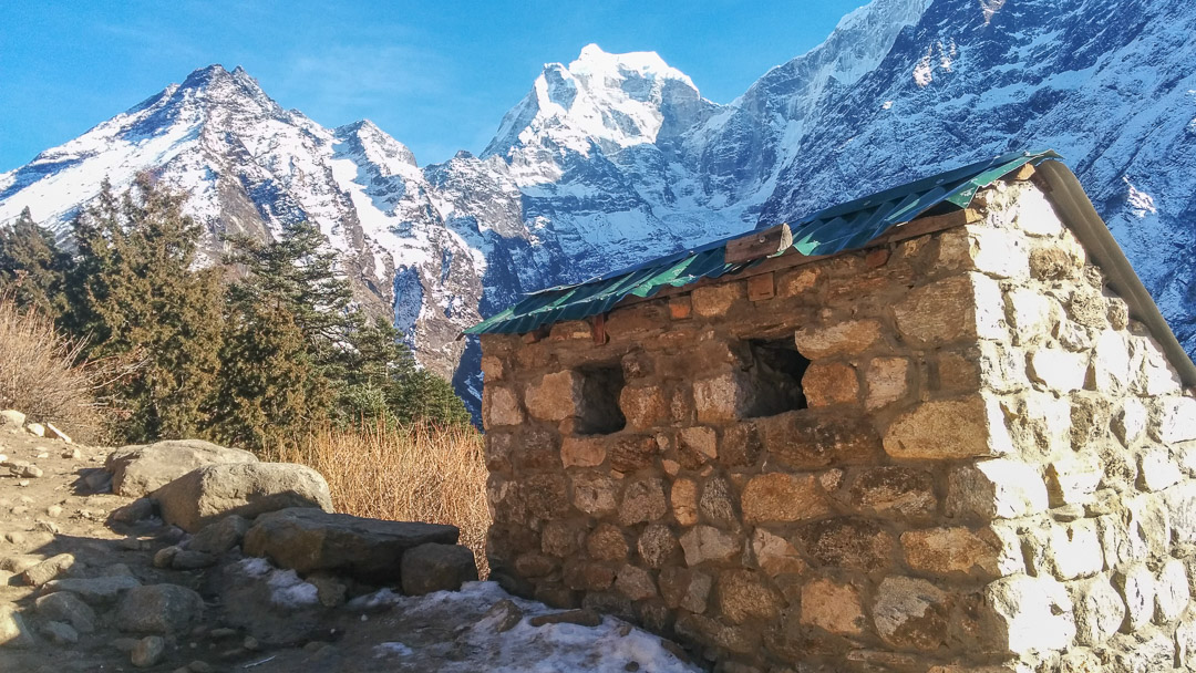 Trash Collection Bin along the Everest Base Camp Trek