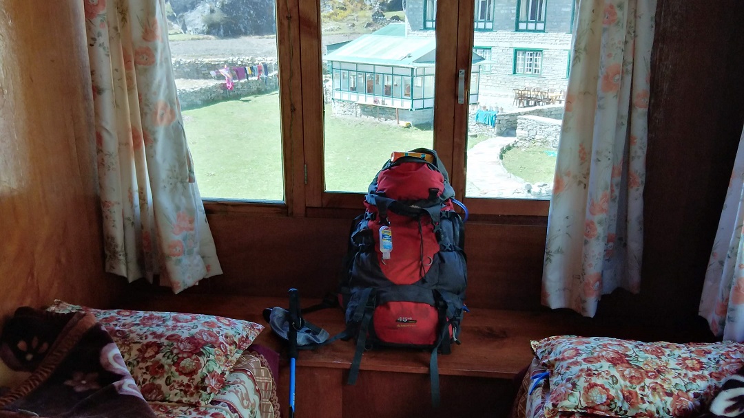 A trekkers backpack