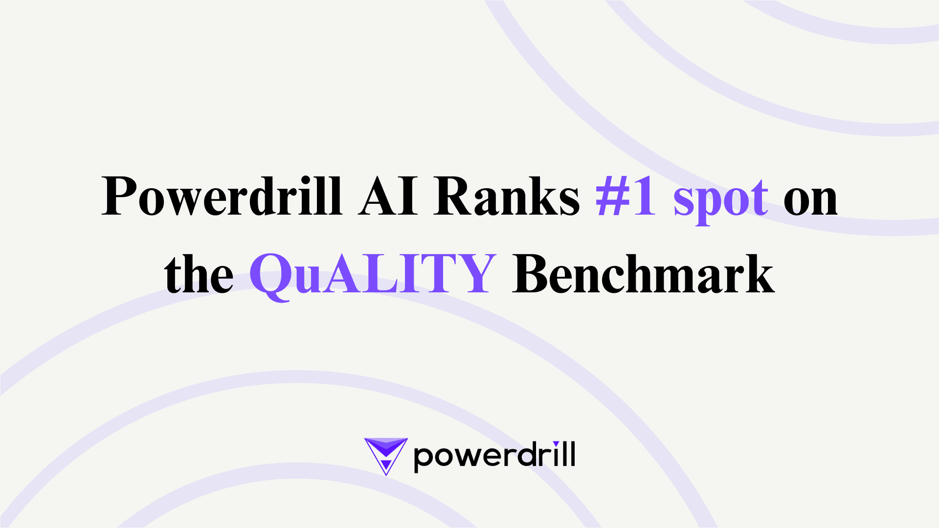 Powerdrill AI Ranks #1 spot on the QuALITY Benchmark