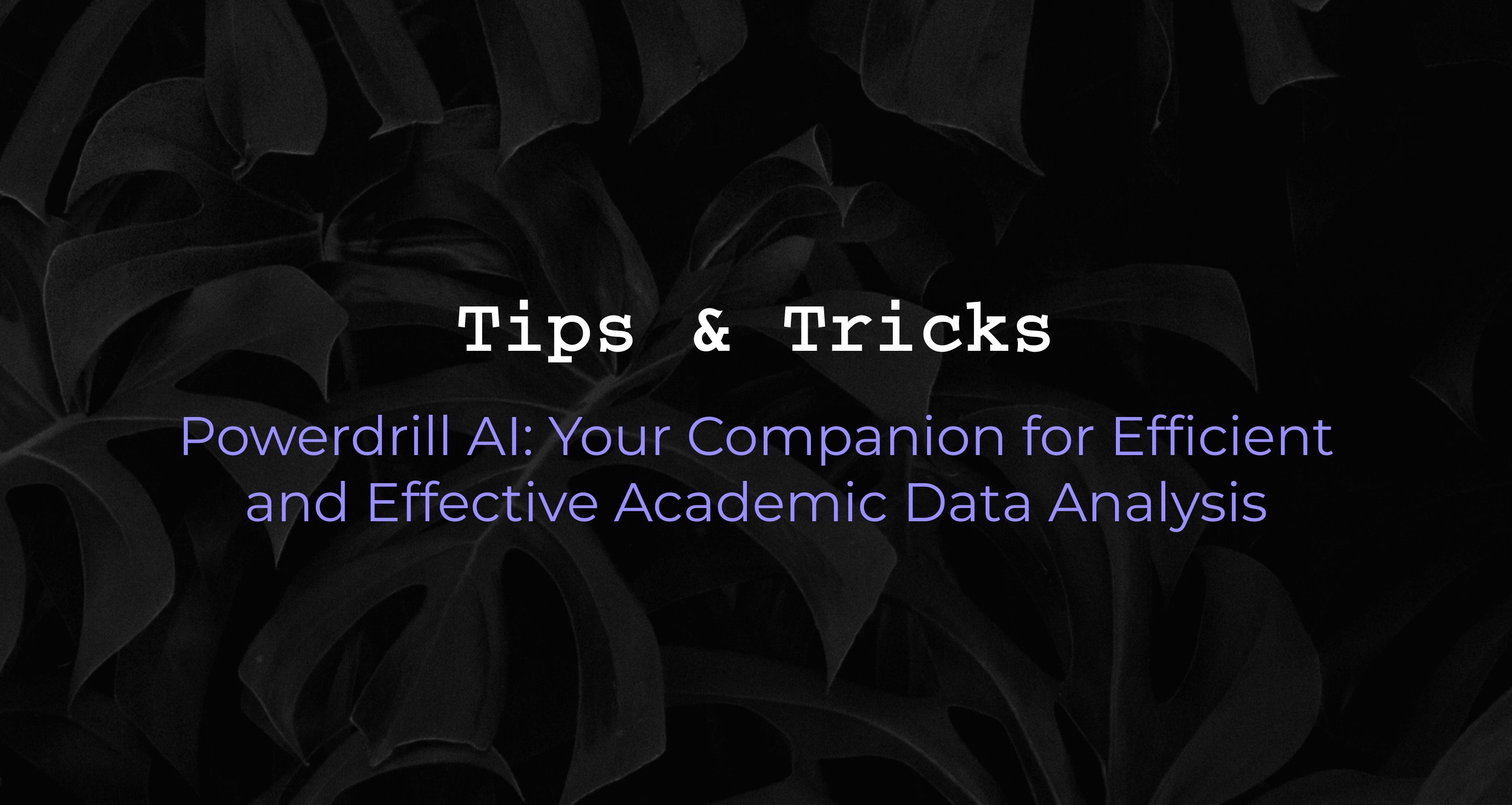 Powerdrill AI: Your Companion for Efficient Academic Data Analysis