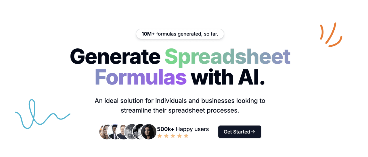 GPTExcel homepage