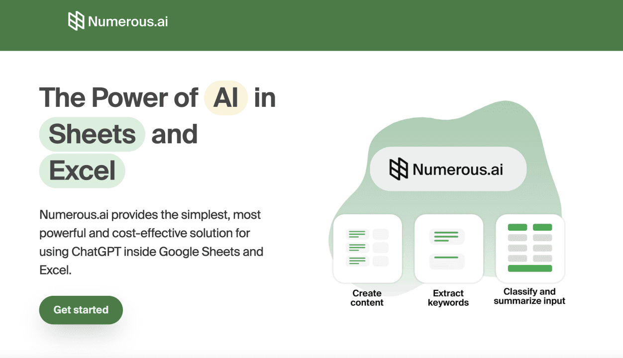 numerousai homepage
