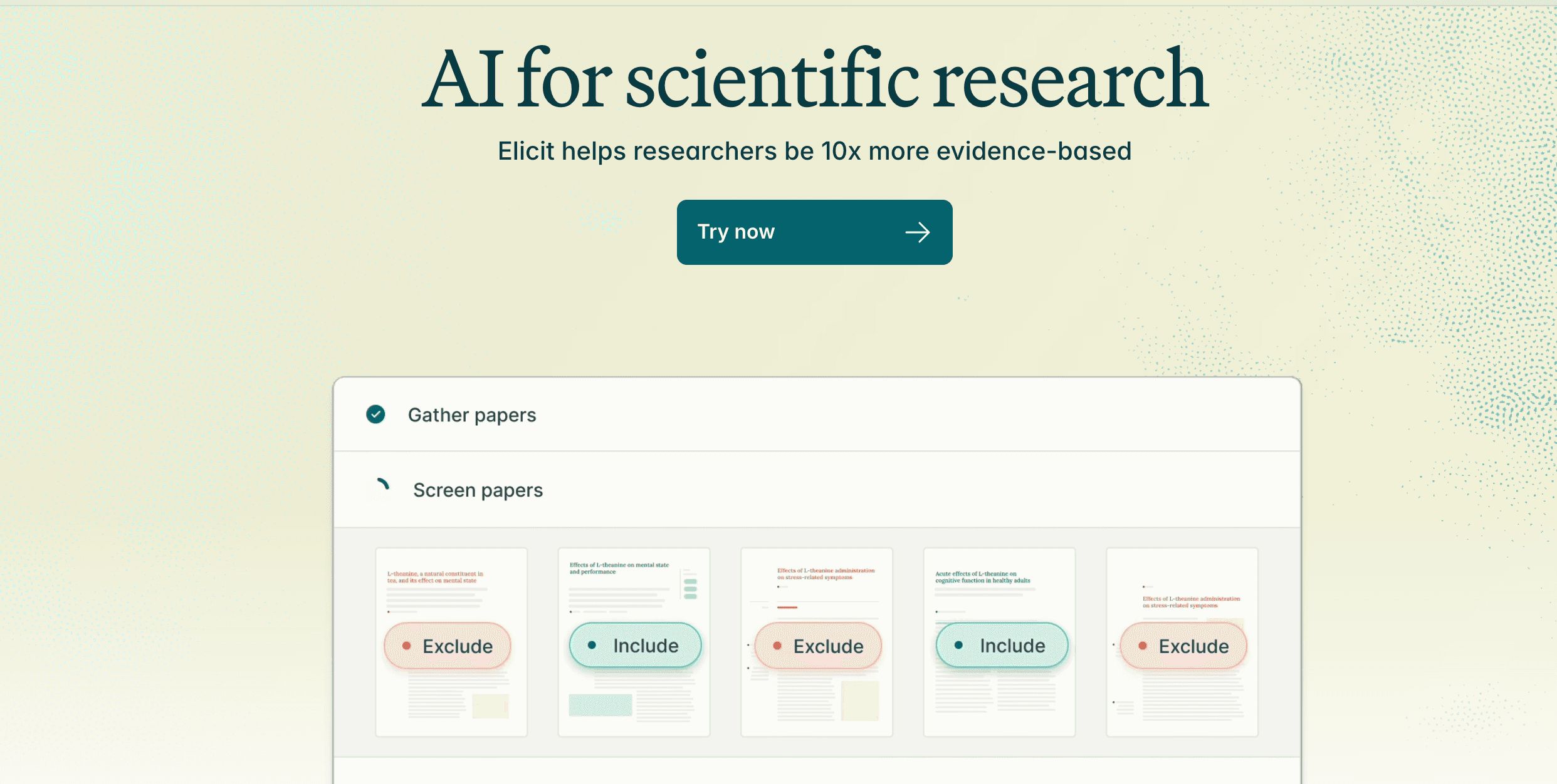 Elicit's homepage