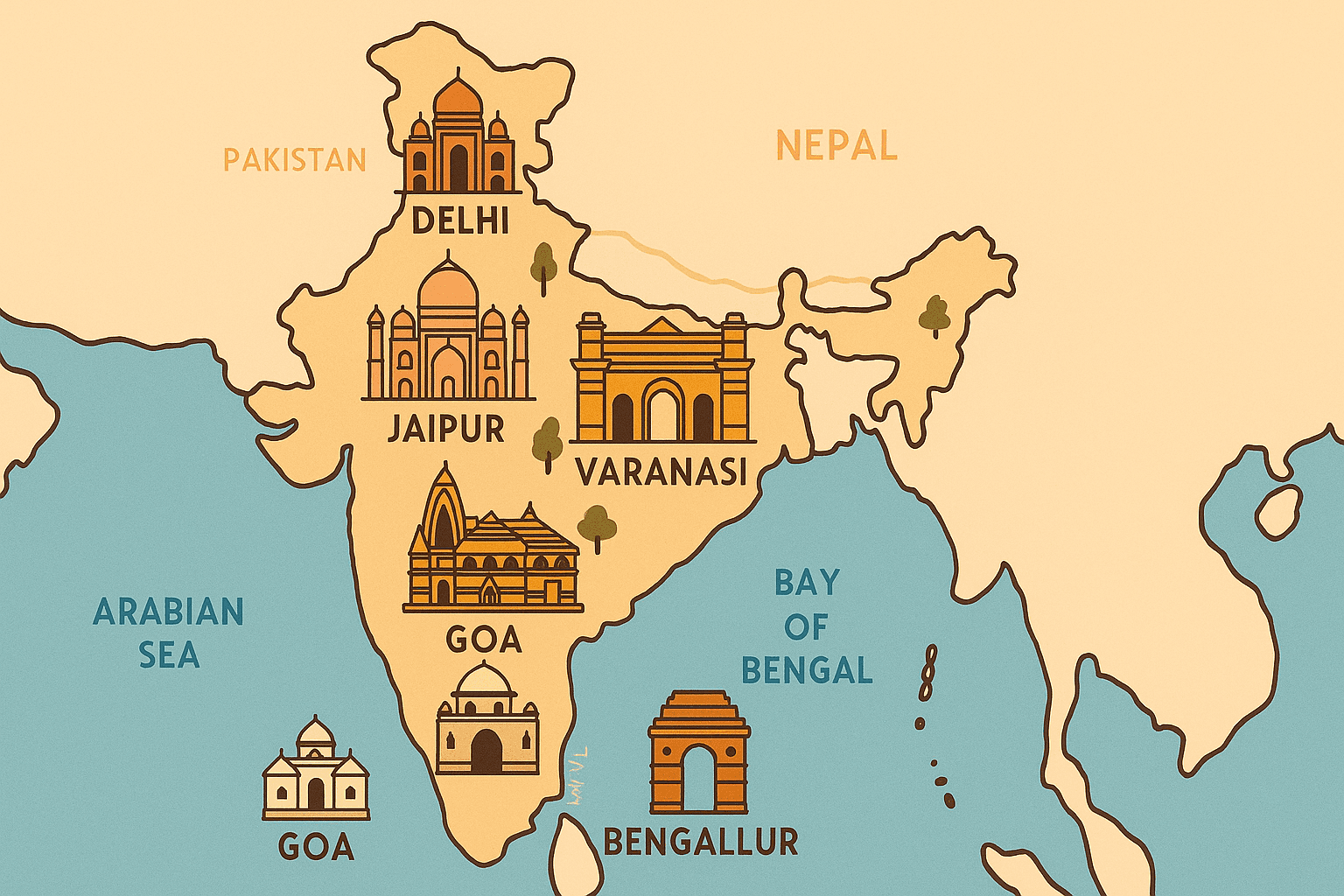 india travel map