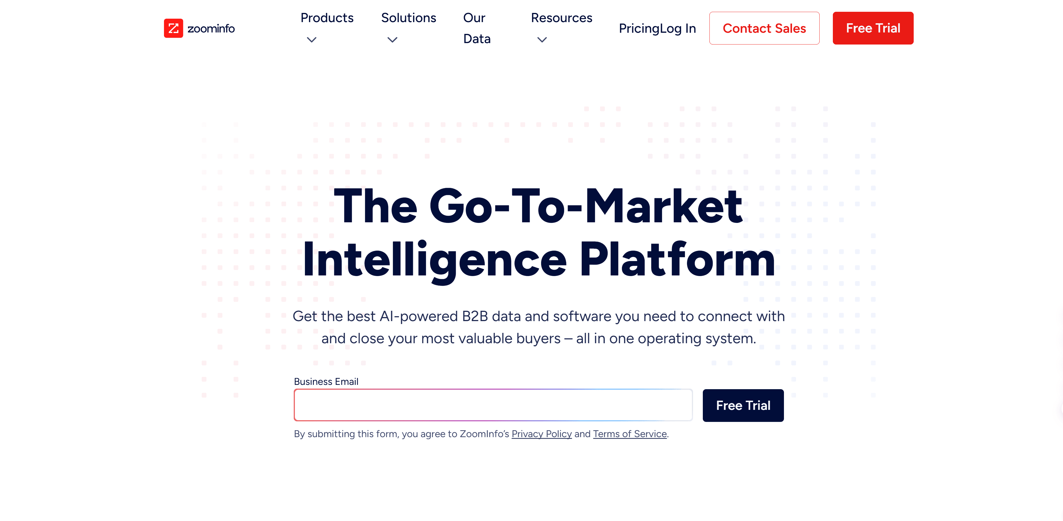 Zoominfo interface