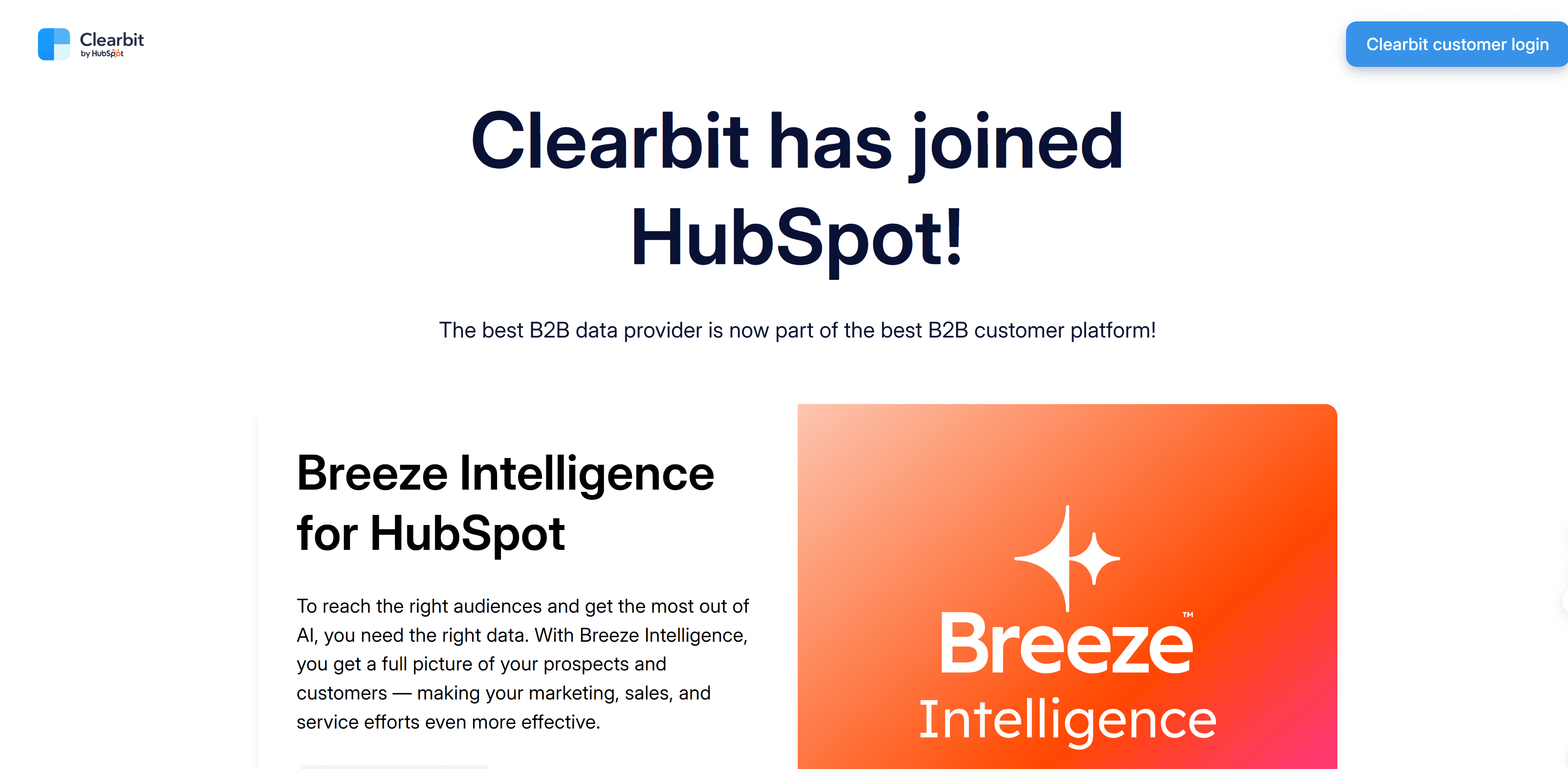 Clearbit interface