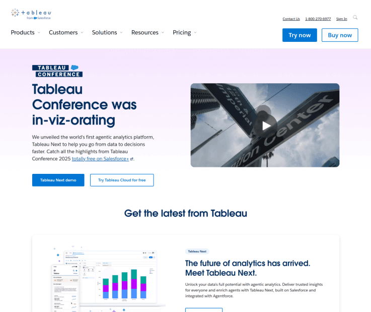 Tableau's interface