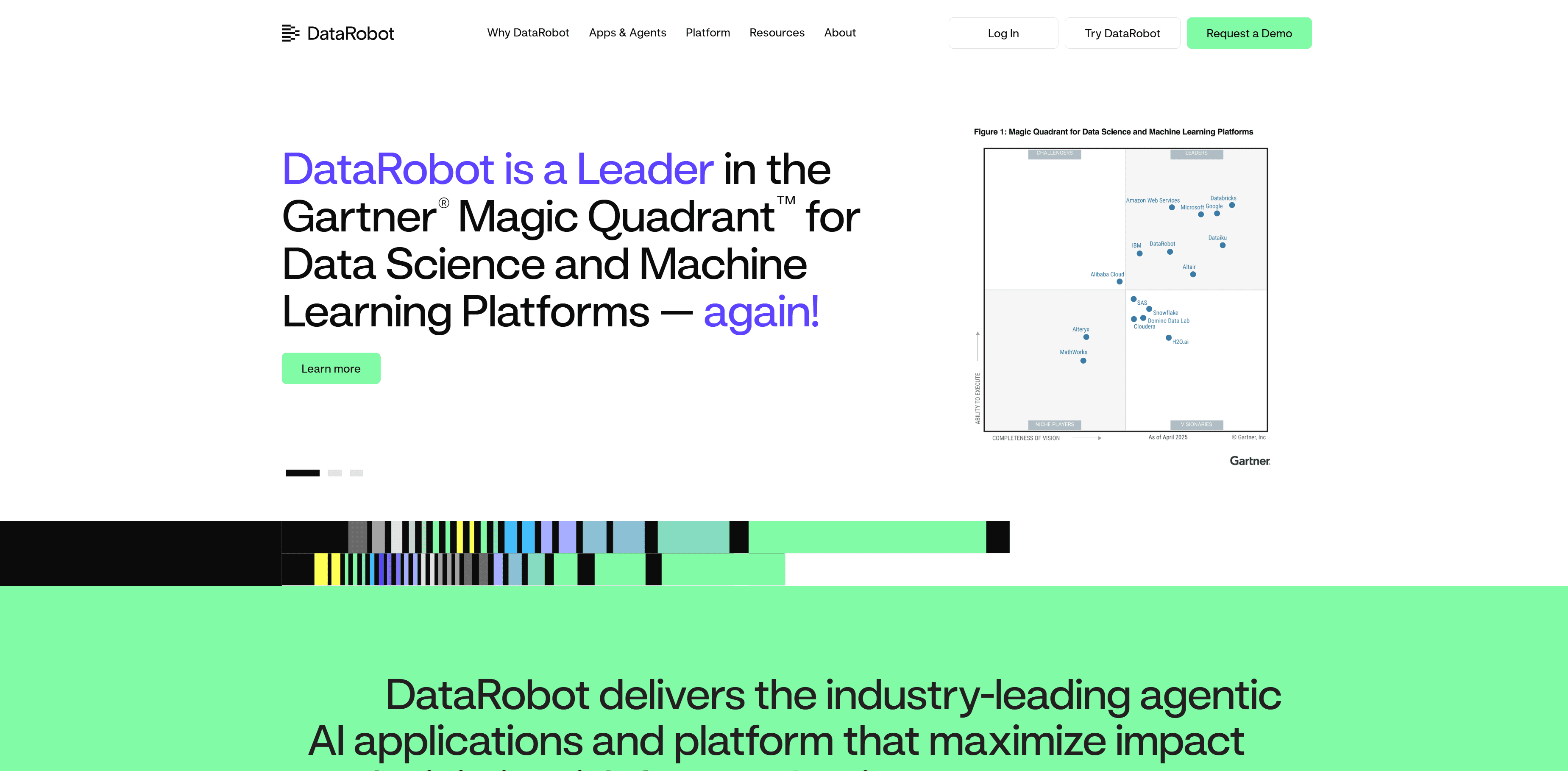 homepage of DataRobot