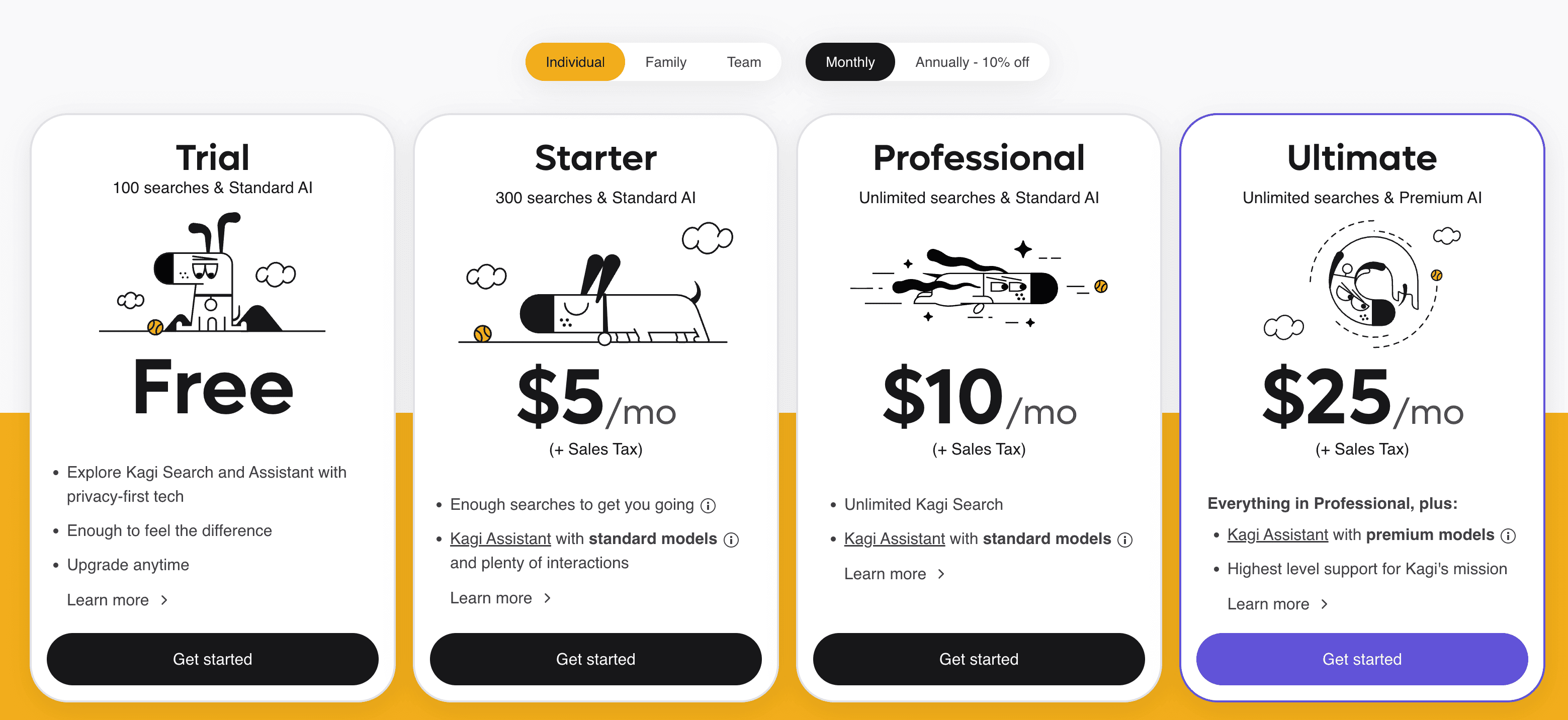 Kagi's pricing