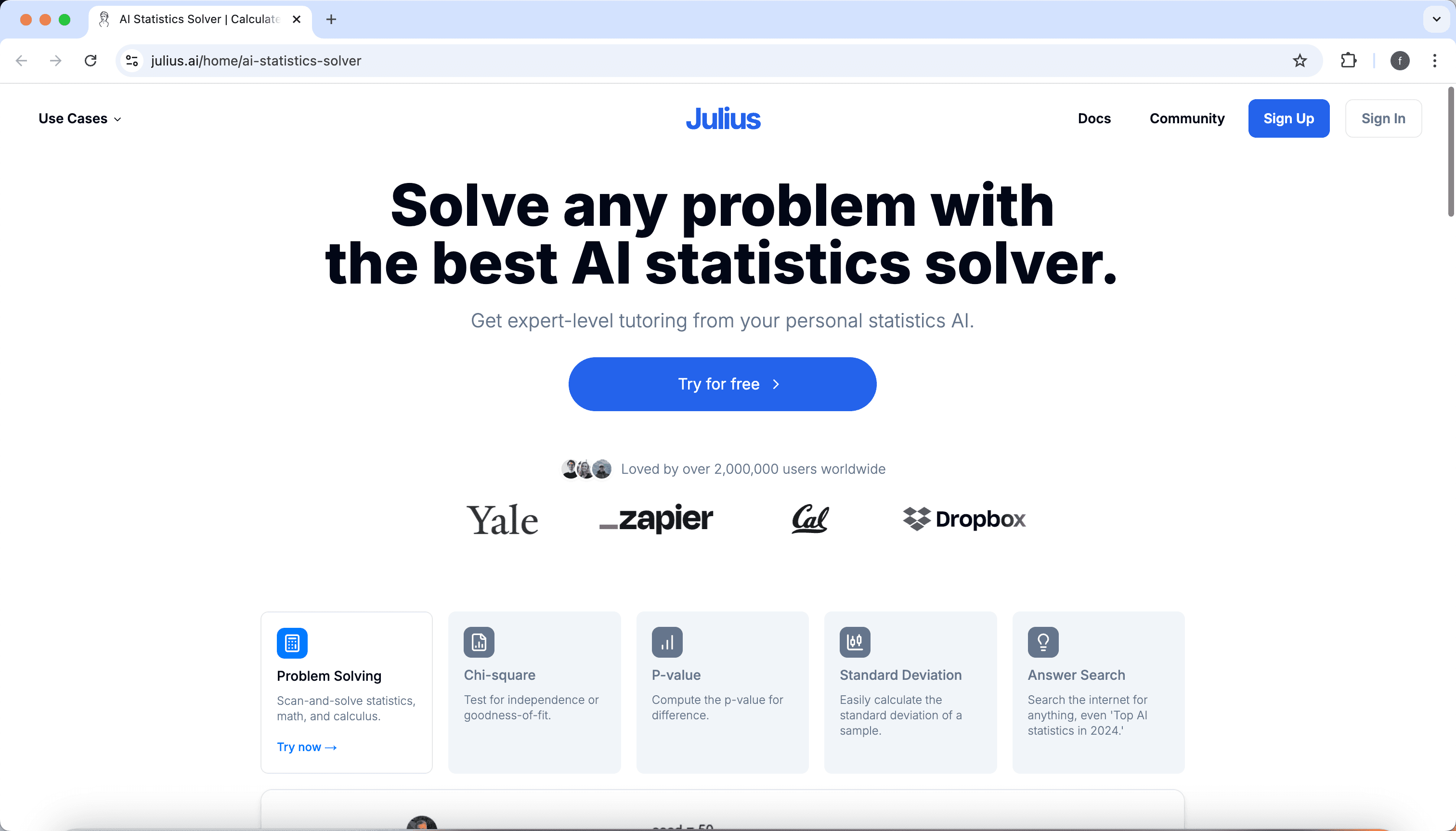 Julius.ai homepage