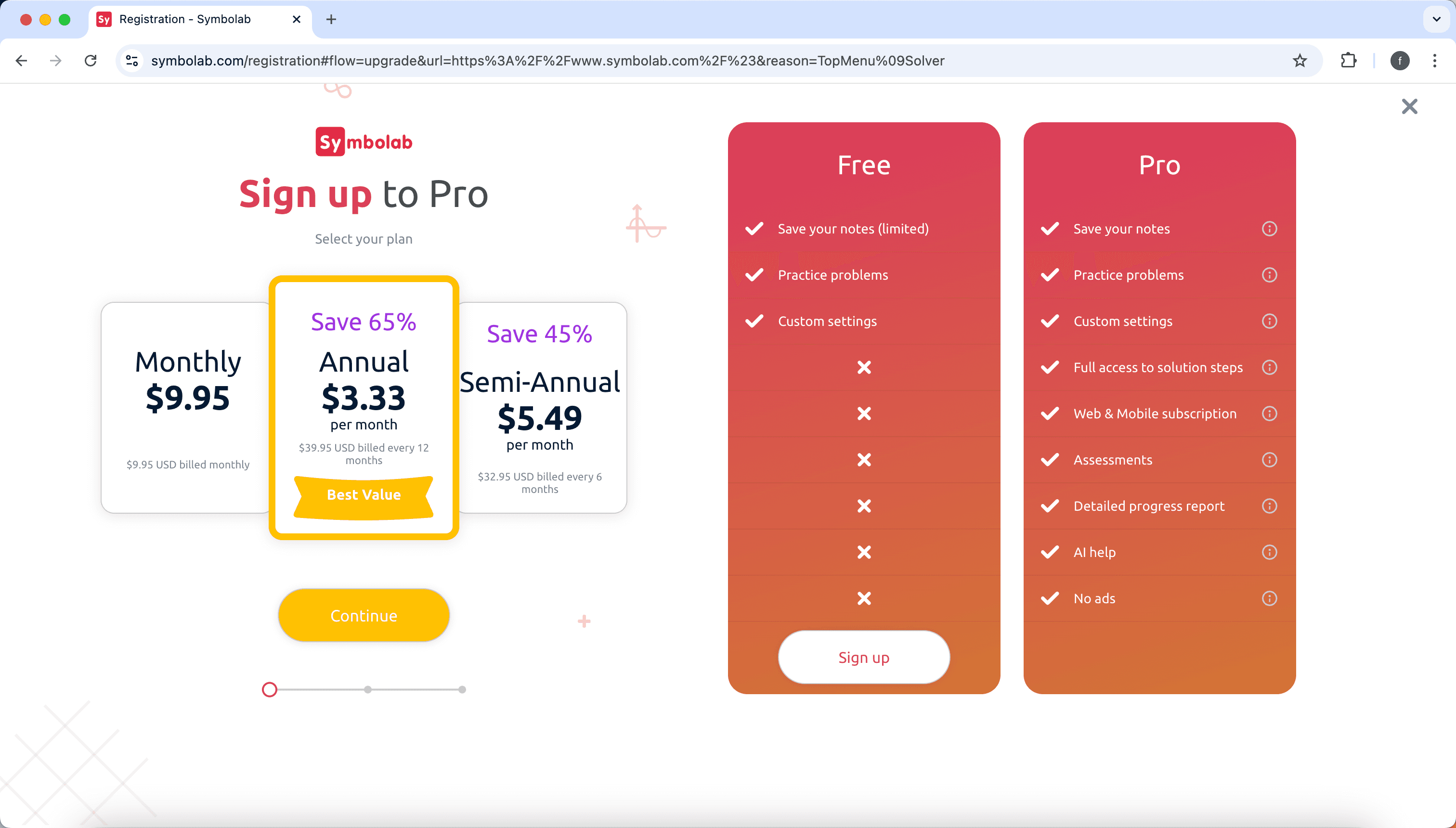 Symbolab pricing